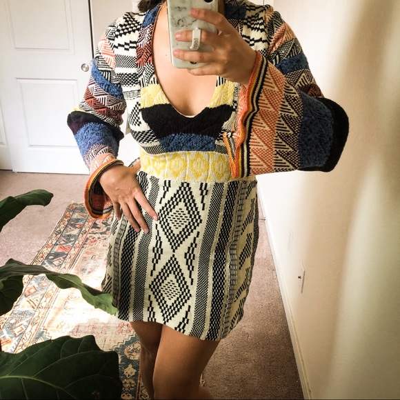 patchwork sweater dress